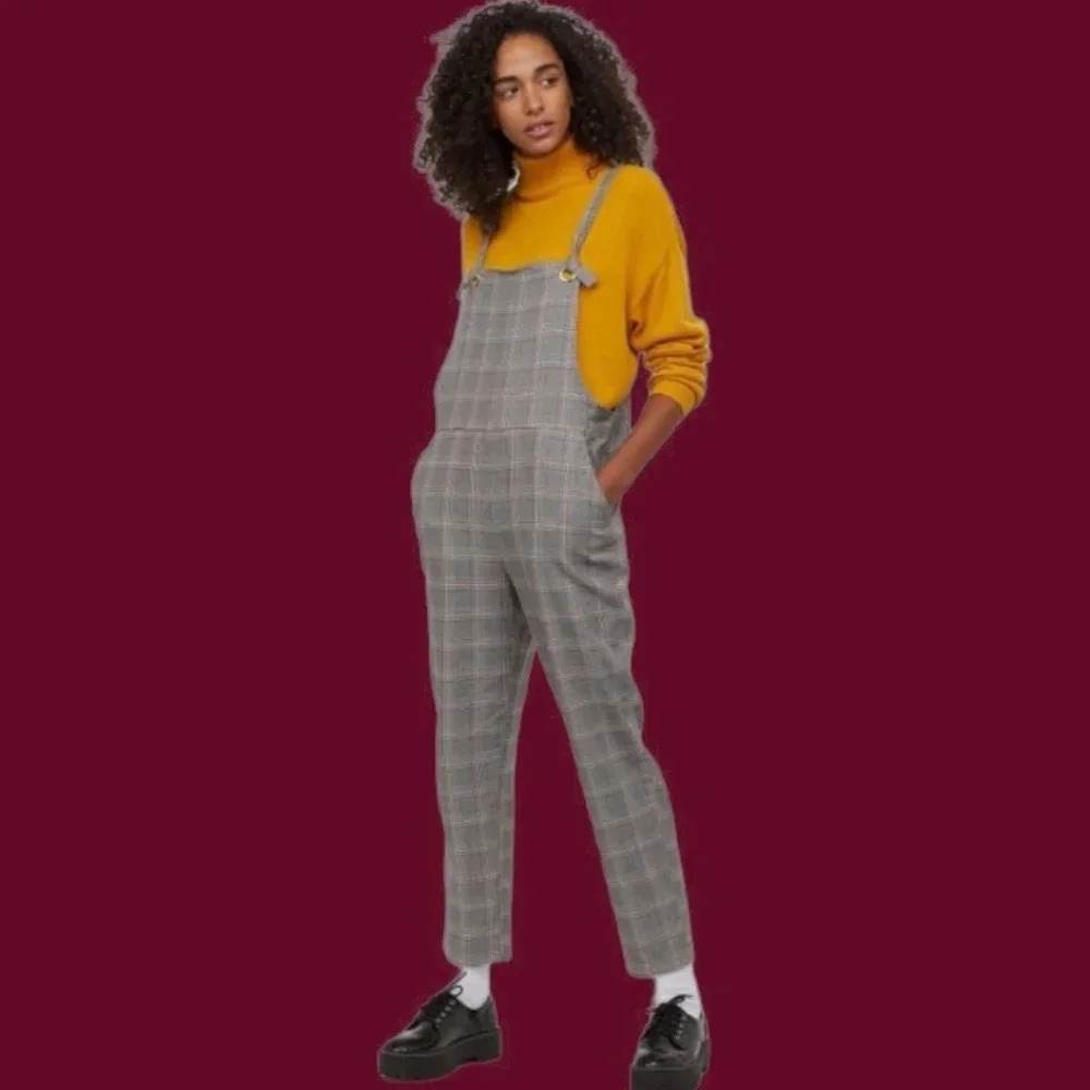 Divided women overall romper gray/ blk colors size 2